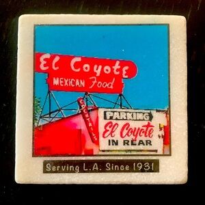 Set of 2 marble coasters
notoriously famous El Coyote Cafe in Hollywood.